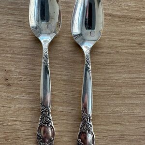 Pair of  Floral tea Spoons